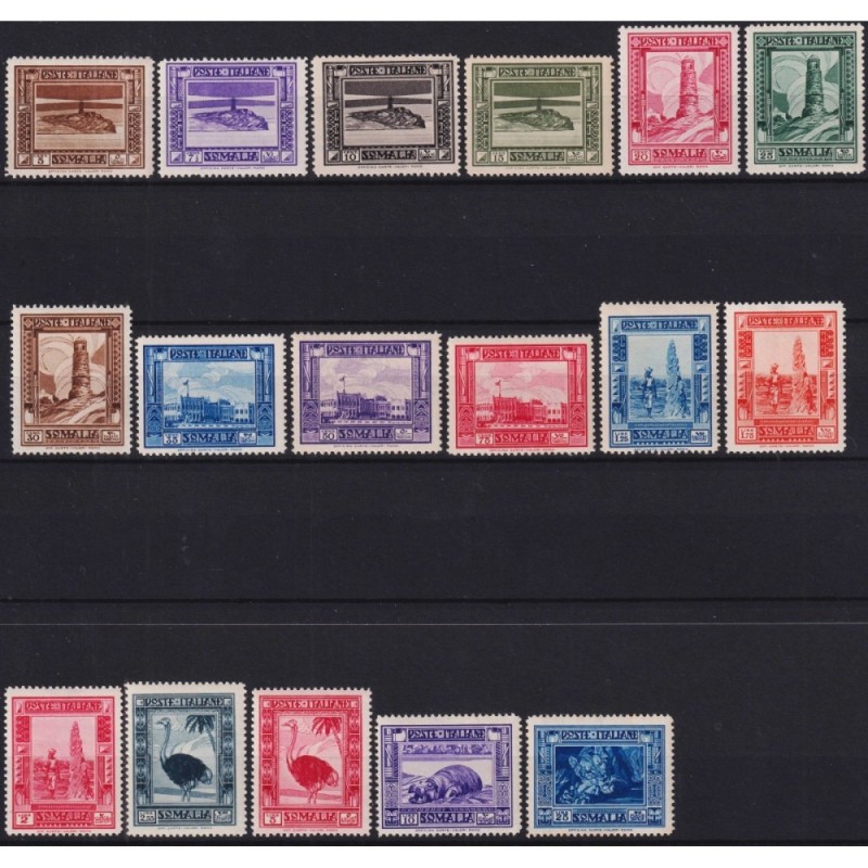 COLONIE SOMALIA 1935-38 PITTORICA SERIETTA 17 V. G.I MNH** CERT.  |...