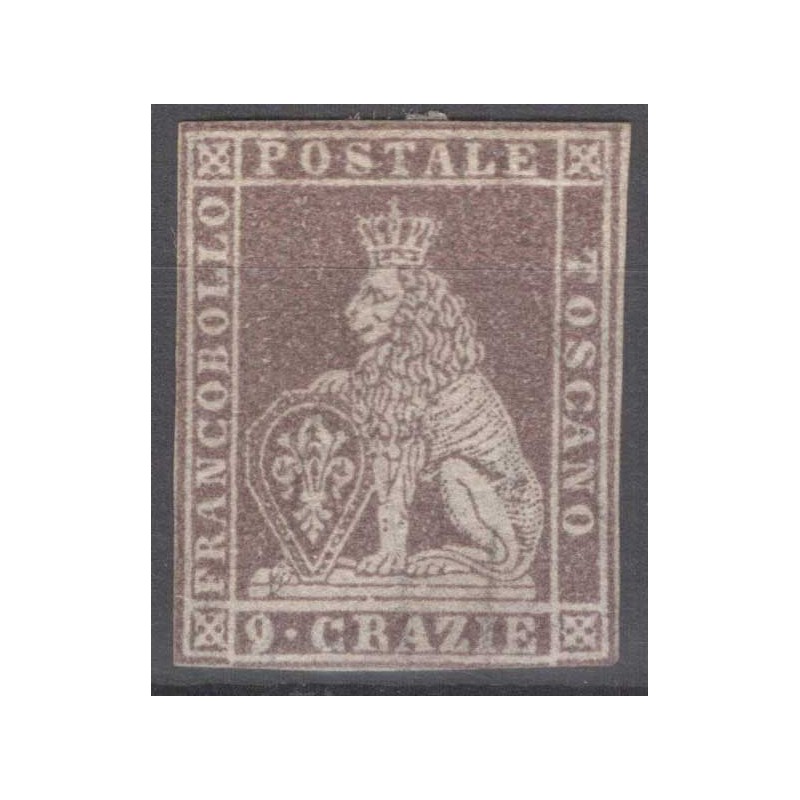TOSCANA 1860 GOVERNO PROVVISORIO 9 CRAZIE N.16 G.O MH* CERT.  | Fil...