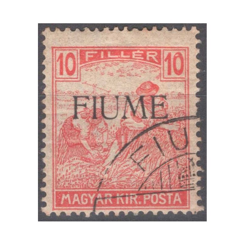 FIUME 1916-17 10 F. CARMINIO N.8a US. CERT.  | Filatelia Meloni