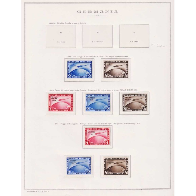 COLLEZIONE AVANZATA GERMANIA CON ZEPPELIN G.O.*/G.I** FOTO IN DESCR...