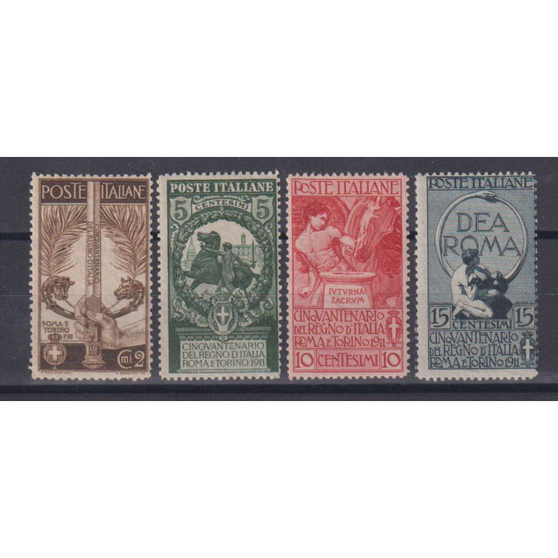 REGNO D'ITALIA 1911 UNITA' D'ITALIA 4 VALORI G.I MNH**  | Filatelia...