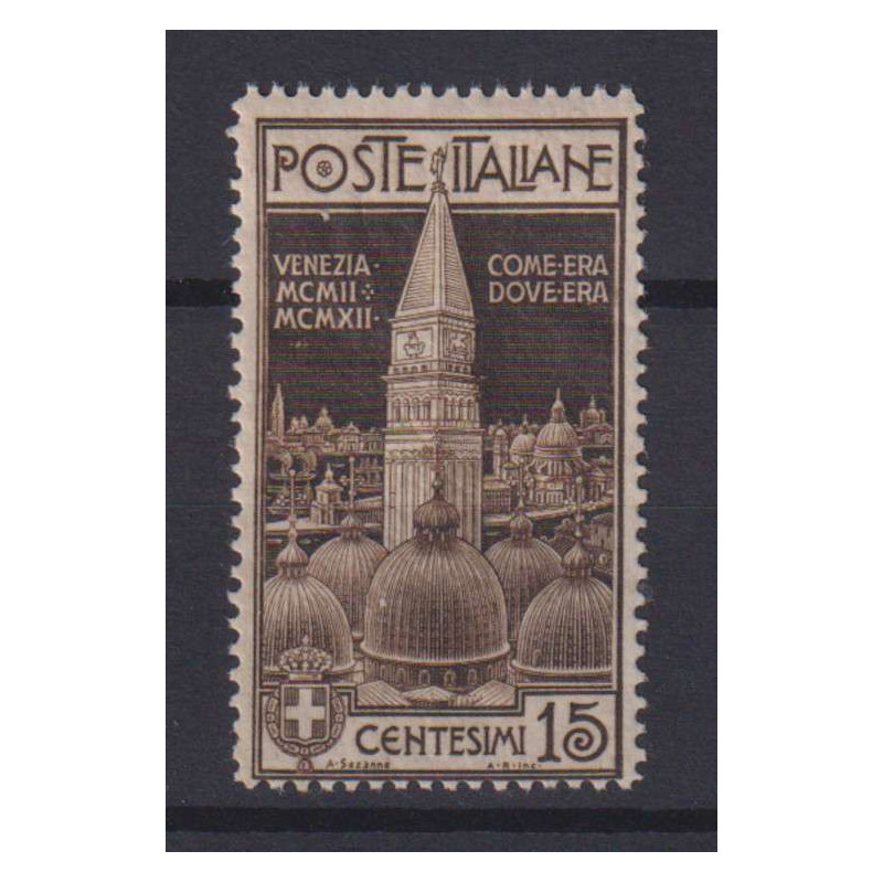 REGNO 1912 CAMPANILE S. MARCO 15 CENTESIMI G.I MNH**  | Filatelia M...