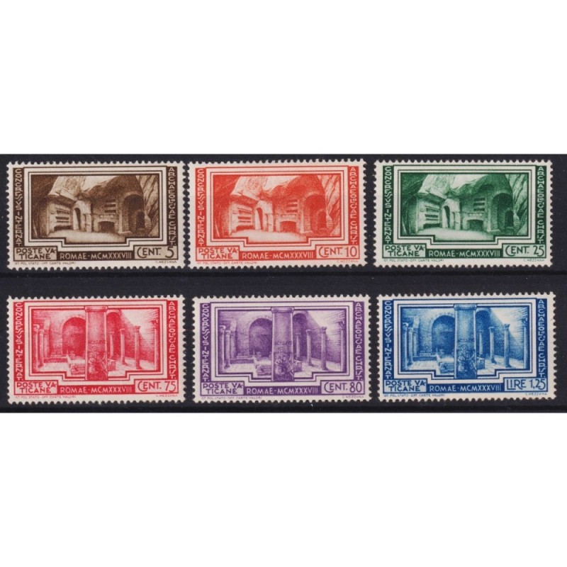 VATICANO 1938 ARCHEOLOGIA CRISTIANA 6 V. G.I MNH**  | Filatelia Meloni