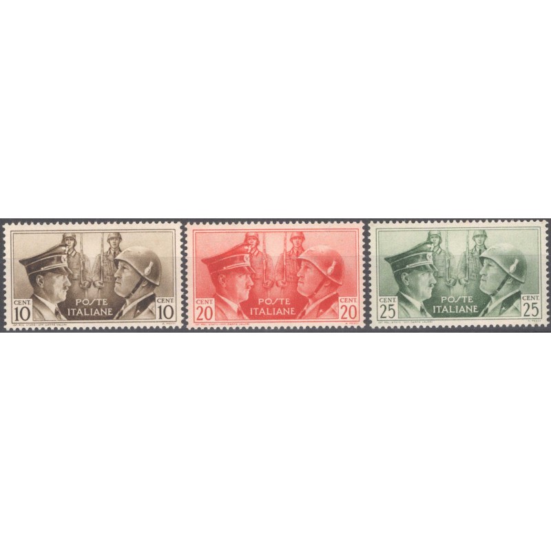 REGNO D'ITALIA 1941 FRATELLANZA D'ARMI NON EMESSI 3 V. G.I MNH**  |...