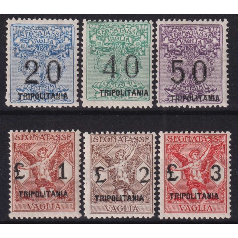 COLONIE TRIPOLITANIA 1924 SEGNATASSE PER VAGLIA N.1,3-6,8 G.I MNH G...