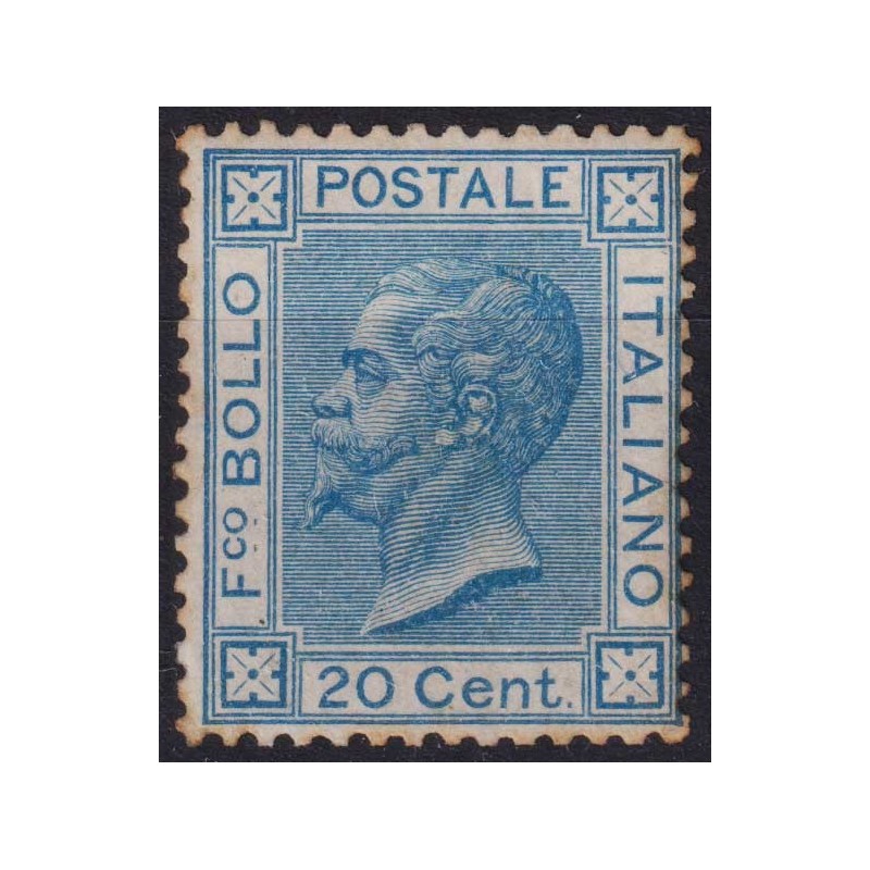 REGNO D'ITALIA 1867 20 CENTESIMI N.L26 G.I MNH** CERT.  | Filatelia...