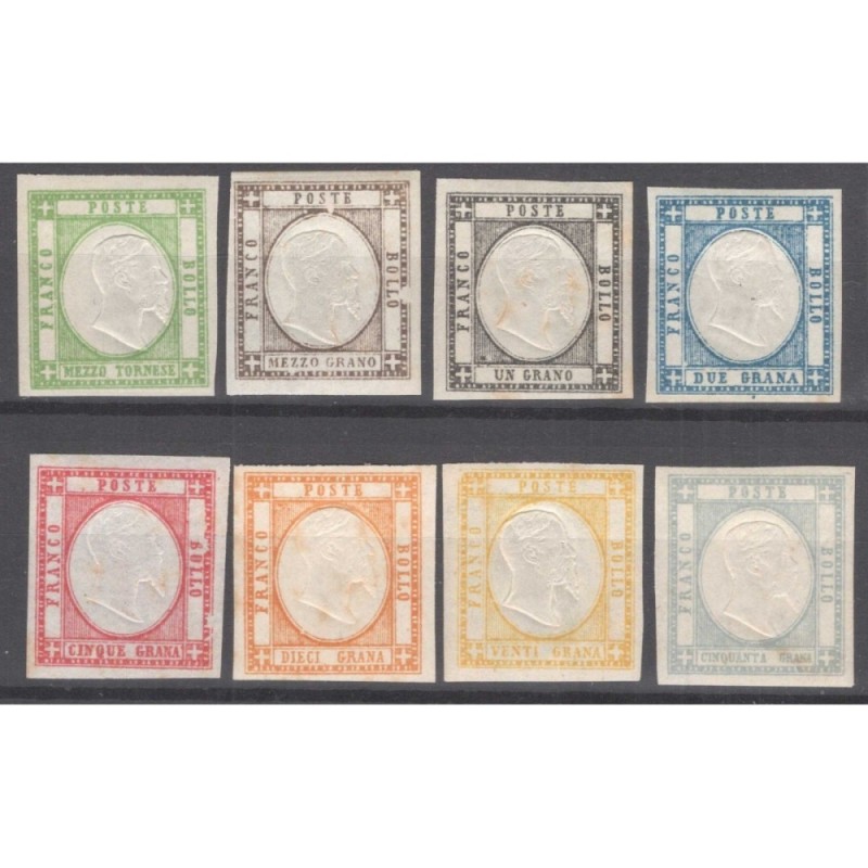 PROVINCE NAPOLETANE 1861 SERIE COMPLETA 8 V. G.I MNH** 2 CERT.  | F...