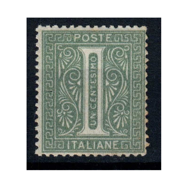 REGNO D'ITALIA 1863-65 1 CENTESIMO LONDRA DE LA RUE N.L14 G.I MNH**...