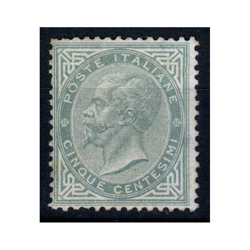 REGNO D'ITALIA 1863-65 5 CENTESIMI TORINO N.T16 G.I MNH** CERT.  | ...