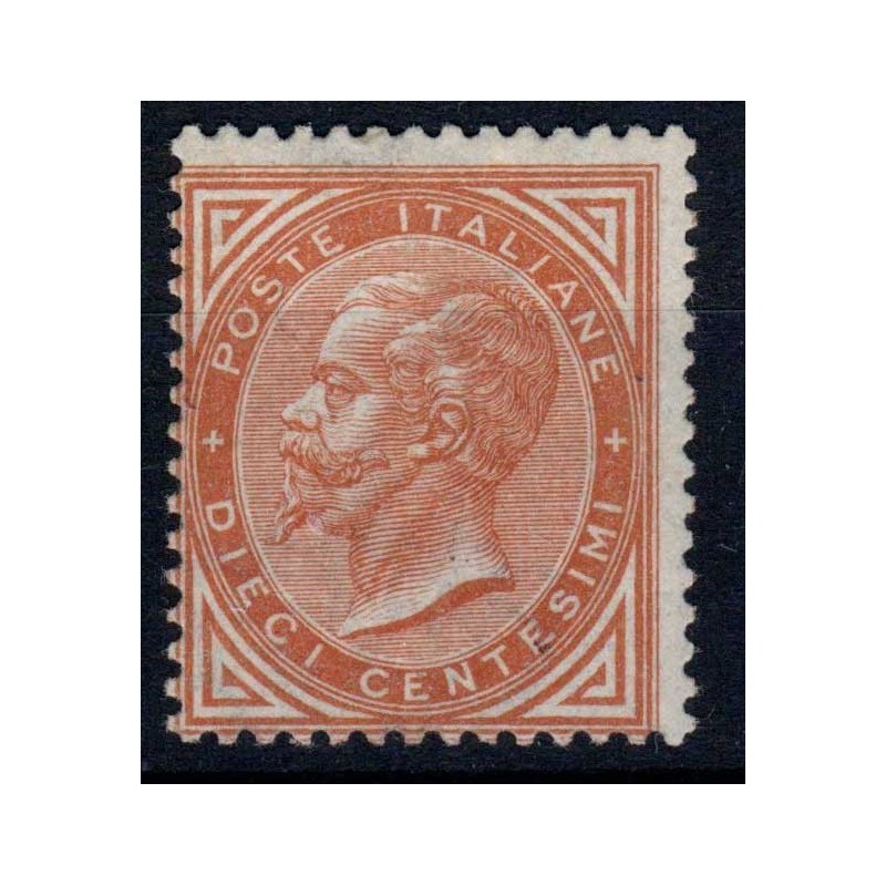 REGNO D'ITALIA 1863-65 10 CENTESIMI DE LA RUE LONDRA N.L17 G.I MNH*...