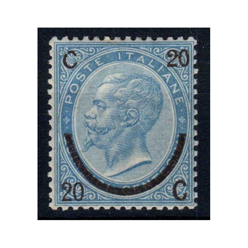 REGNO D'ITALIA 1865 FERRO DI CAVALLO III TIPO N.25 G.O MH* CERT.  |...