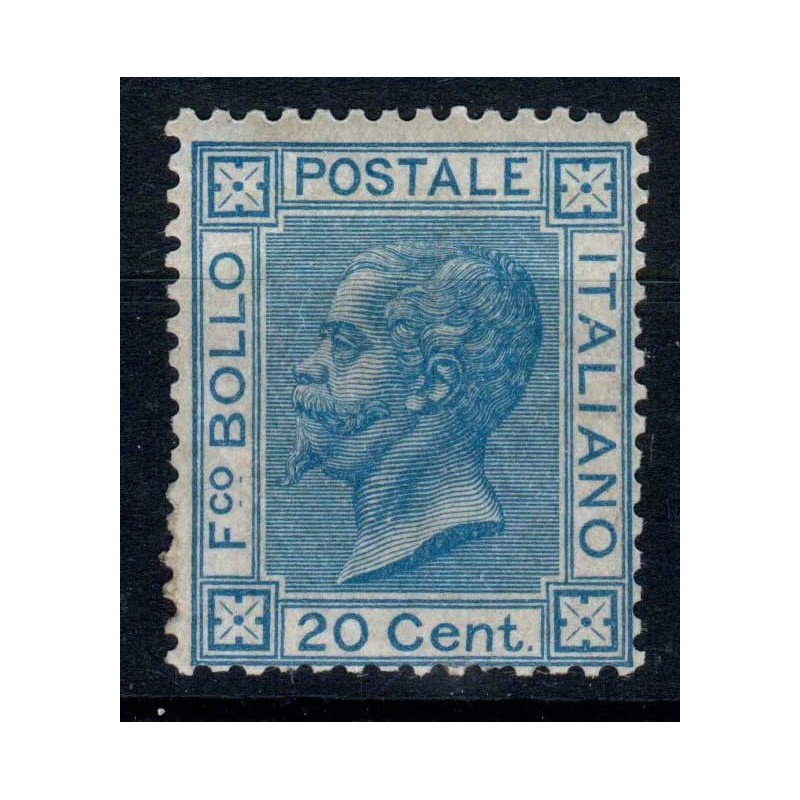 REGNO D'ITALIA 1867 20 CENTESIMI TORINO N.T26 G.I MNH** CERT.  | Fi...