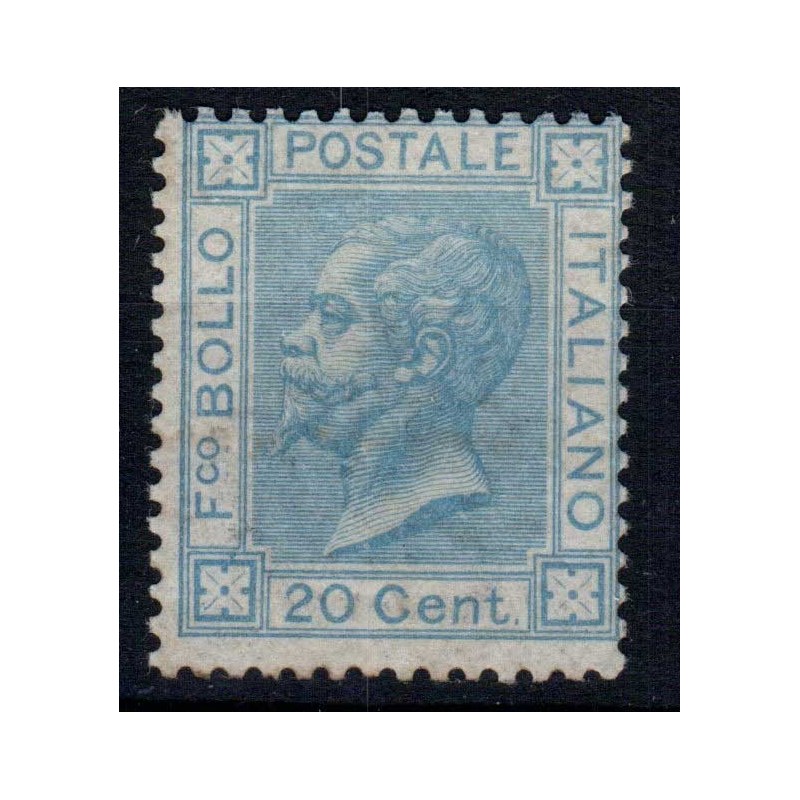 REGNO D'ITALIA 1867 20 CENTESIMI LONDRA N.L26 G.I MNH** CERT.  | Fi...