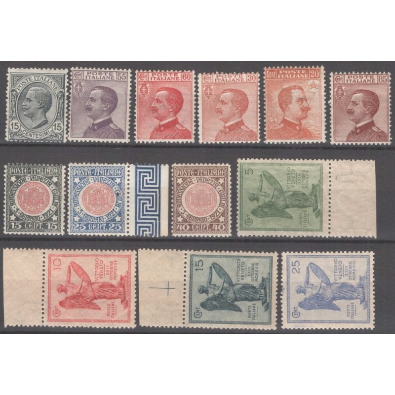 REGNO D'ITALIA 1917-20 MICHETTI + VENEZIA GIULIA + VITTORIA G.I MNH...