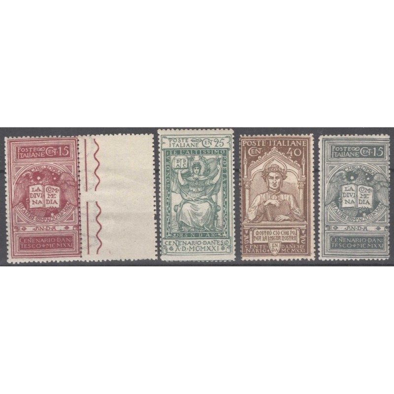 REGNO D'ITALIA 1921 MORTE DANTE ALIGHIERI COMPRESO NON EMESSO G.I M...