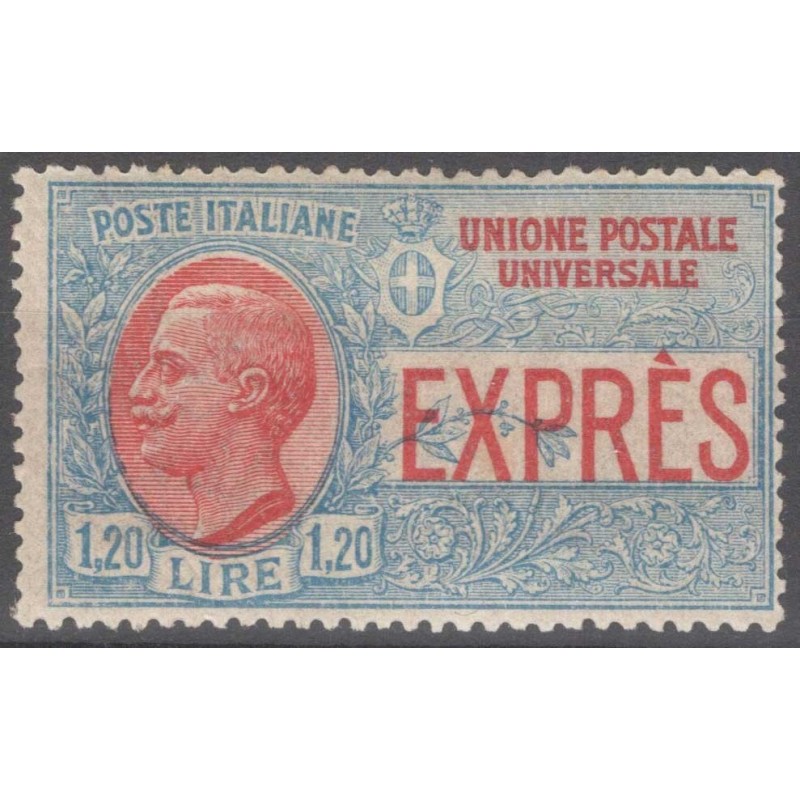REGNO D'ITALIA 1922 ESPRESSO 1,20 LIRE N.8 G.I MNH** CERT.  | Filat...