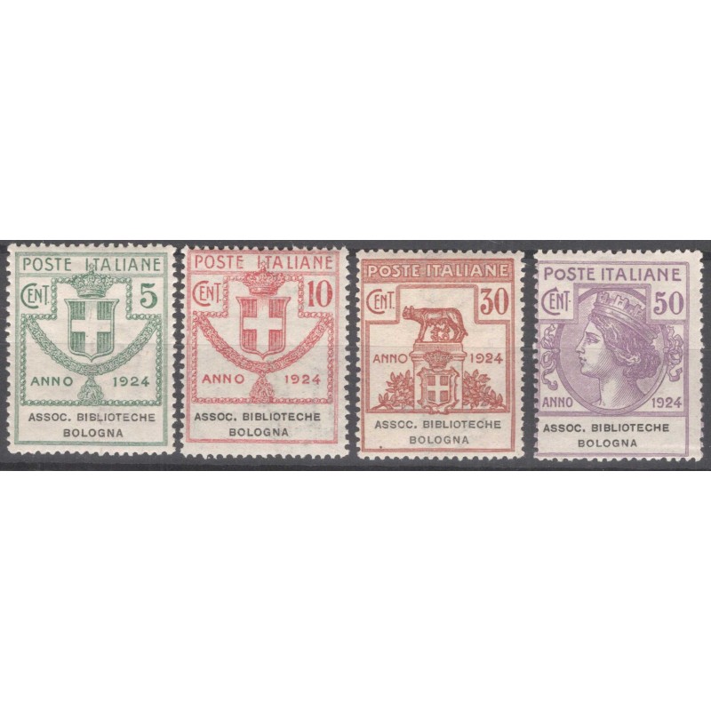 REGNO 1924 ENTI PARASTATALI ASSOC. BIBLIOTECHE BOLOGNA 4 V. G.O MH*...