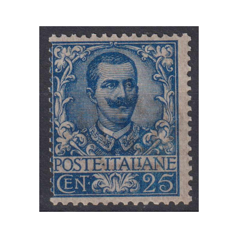 REGNO D'ITALIA 1901 FLOREALE 25 CENTESIMI G.I MNH**  | Filatelia Me...