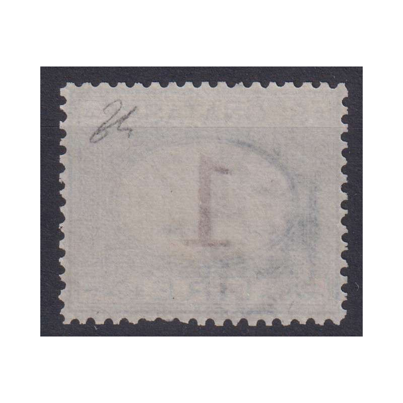 REGNO D'ITALIA 1870-74 SEGNATASSE 1 LIRA N.11 G.I MNH** CERT. CENTR...