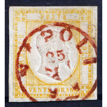 1861 PROVINCE NAPOLETANE 20 gr. GIALLO n. 23 US CERT.  | Filatelia ...