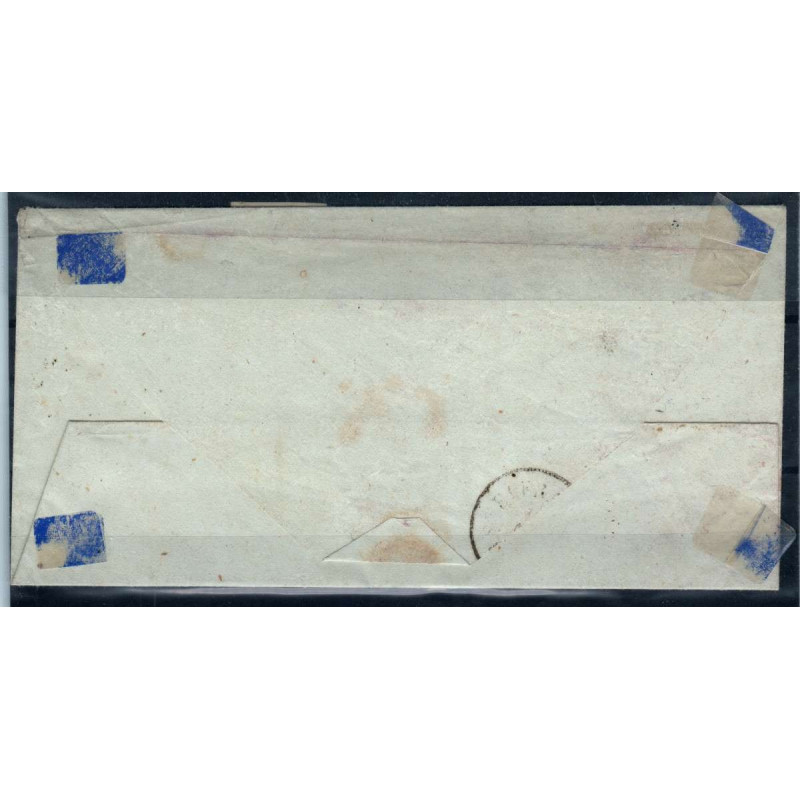 LOMBARDO VENETO 1858 5 SOLDI I TIPO N.25 US SU BUSTA MARGINATO  | F...