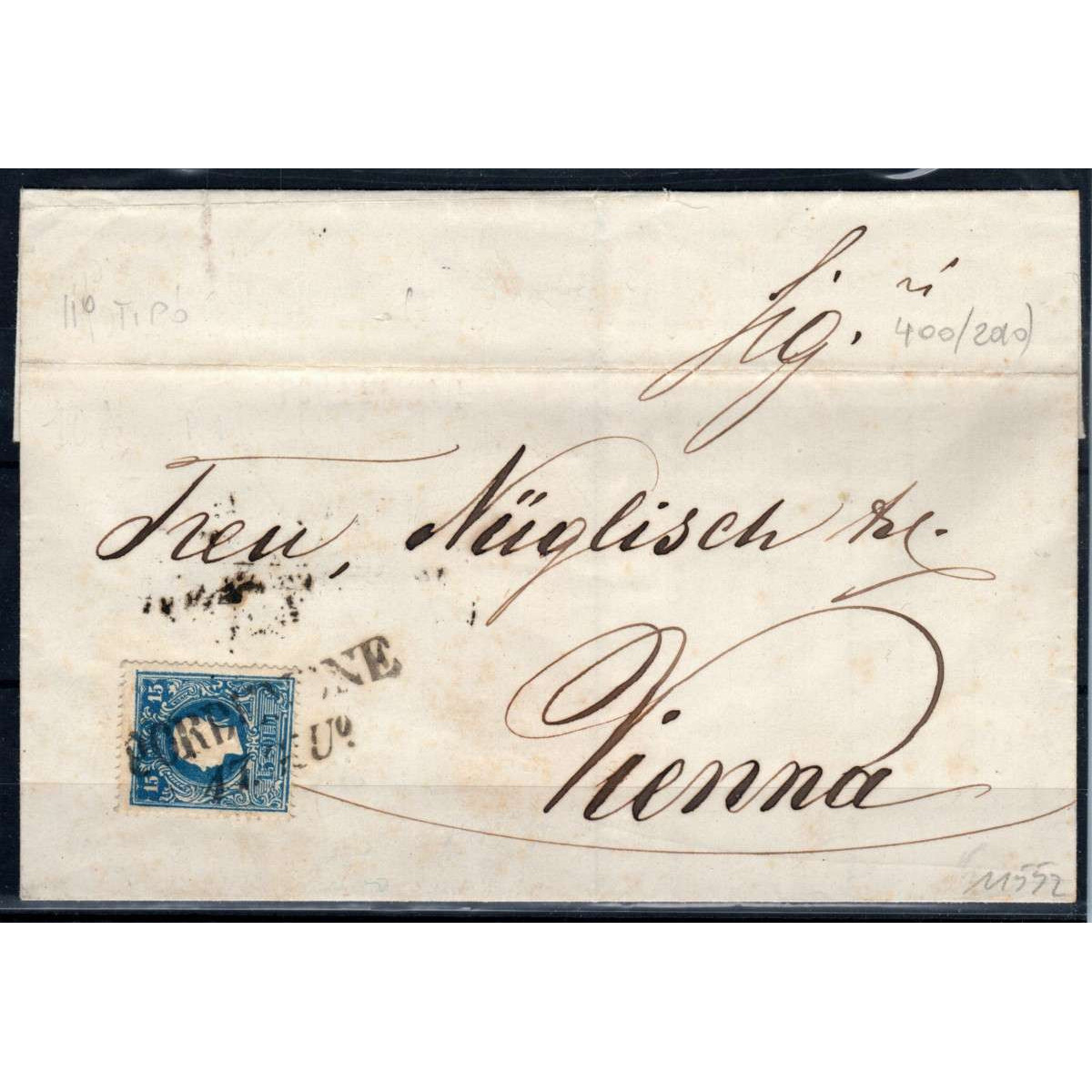 LOMBARDO VENETO 1859 15 SOLDI N.32 II TIPO SU BUSTA | Filatelia Me... LOMBARDO VENETO 1859 15 SOLDI N.32 II TIPO SU BUSTA | Filatelia Me...