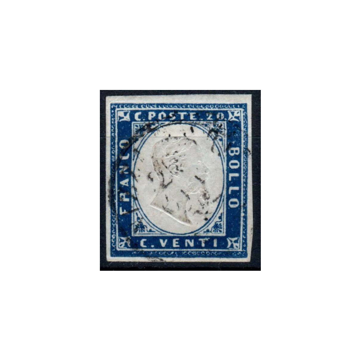 SARDEGNA 1860 20 CENTESIMI N.15Ca US | Filatelia Meloni SARDEGNA 1860 20 CENTESIMI N.15Ca US | Filatelia Meloni