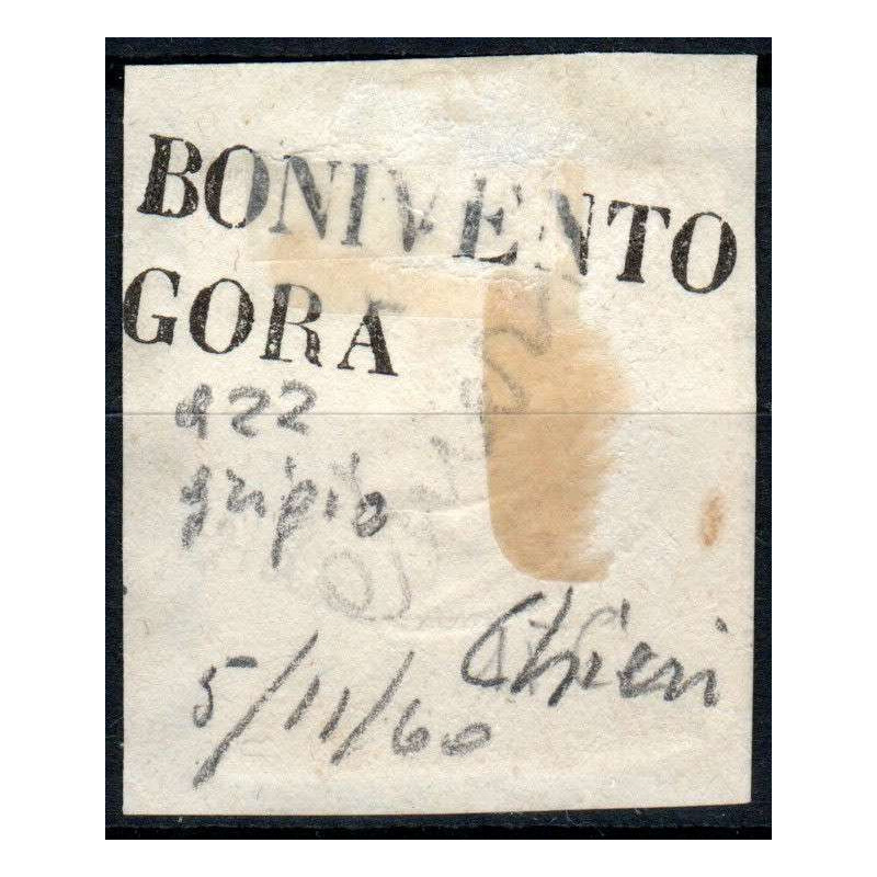SARDEGNA 1860 20 CENTESIMI N.15Cb US SU FRAMMENTO  | Filatelia Meloni