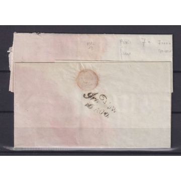 LOMBARDO VENETO 1850 15 CENTESIMI N.3a ANNULLO CODROIPO SU BUSTA CE...