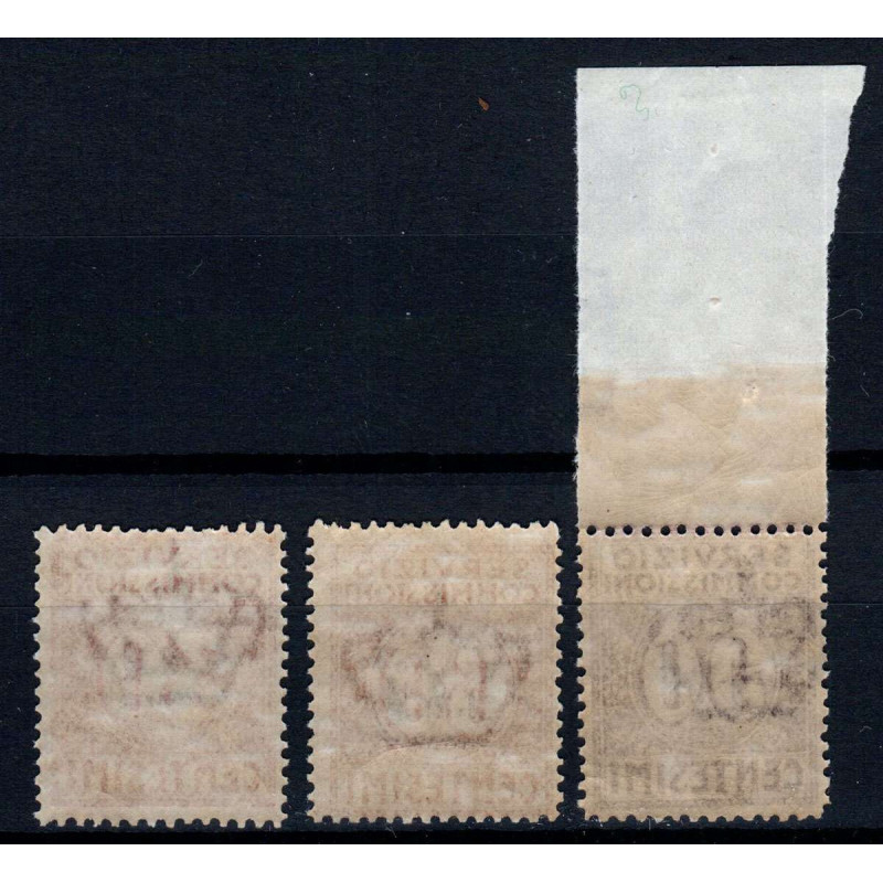 1913 REGNO SERVIZIO COMMISSIONI 3 V. S.2500 G.I. MNH**  | Filatelia...