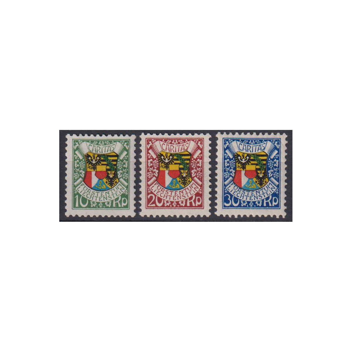 LIECHTENSTEIN 1927 COMPLEANNO PRINCIPE GIOVANNI II 3 V. G.O MLH* |... LIECHTENSTEIN 1927 COMPLEANNO PRINCIPE GIOVANNI II 3 V. G.O MLH* |...