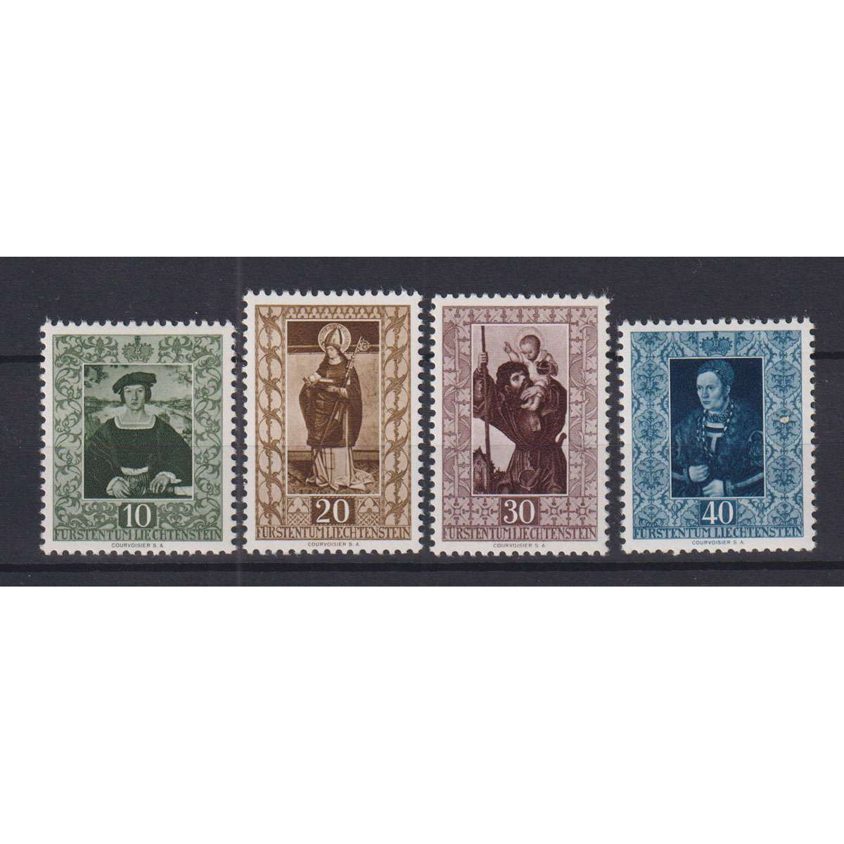 LIECHTENSTEIN 1953 QUADRI GALLERIA DEL PRINCIPATO 4 V. G.I MNH** |... LIECHTENSTEIN 1953 QUADRI GALLERIA DEL PRINCIPATO 4 V. G.I MNH** |...