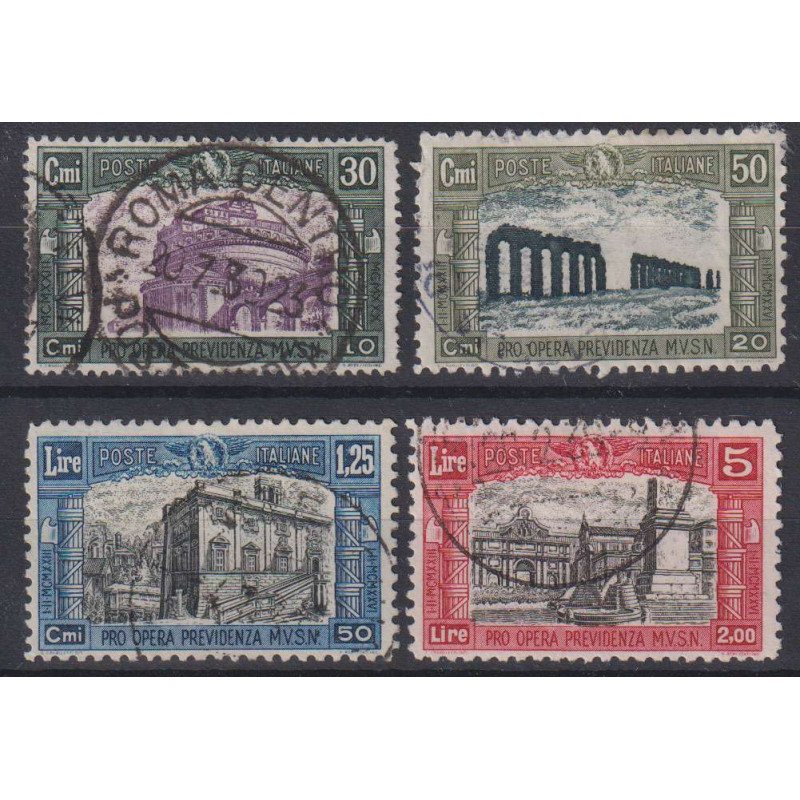 REGNO D'ITALIA 1928 MILIZIA 4 VALORI USATI  | Filatelia Meloni