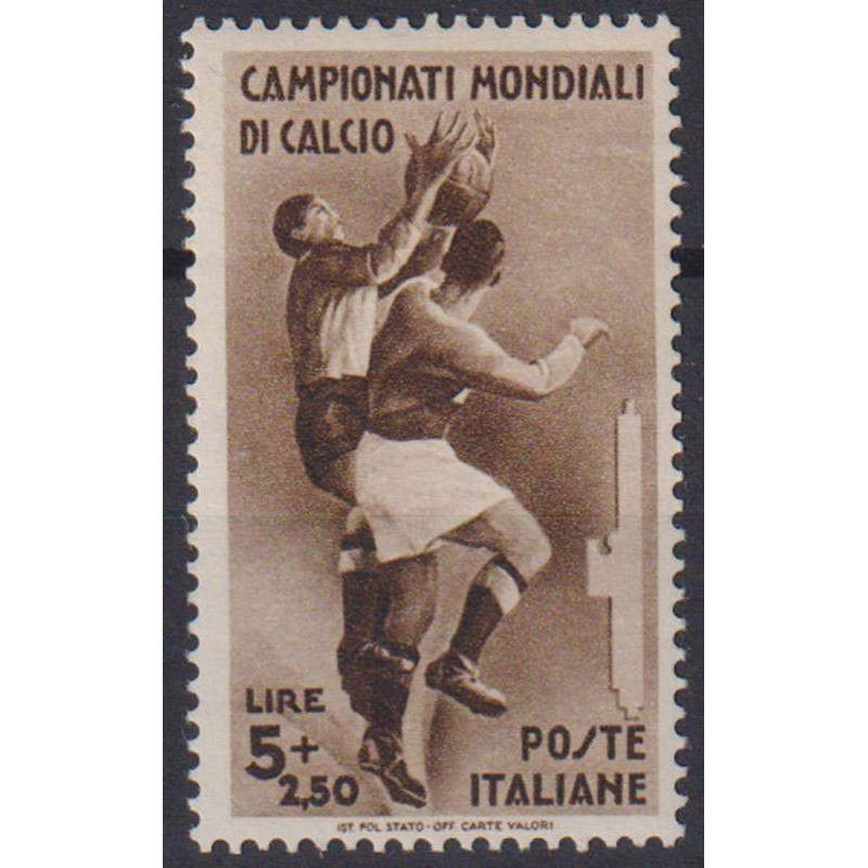 REGNO D'ITALIA 1934 CALCIO 5 LIRE + 2,50 N.361 G.I MNH**  | Filatel...