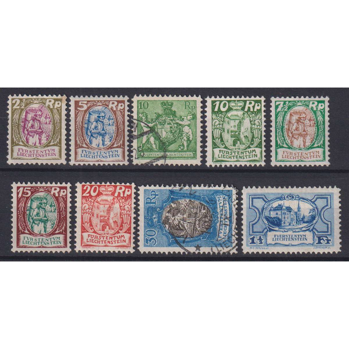 LIECHTENSTEIN 1924-27 STEMMI SERIE COMPLETA 9 V. G.O MH* / USATA |... LIECHTENSTEIN 1924-27 STEMMI SERIE COMPLETA 9 V. G.O MH* / USATA |...