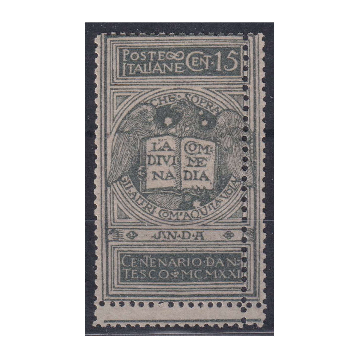 REGNO D'ITALIA 1921 DANTE NON EMESSO VARIETA' N.116A G.I MNH** CERT... REGNO D'ITALIA 1921 DANTE NON EMESSO VARIETA' N.116A G.I MNH** CERT...