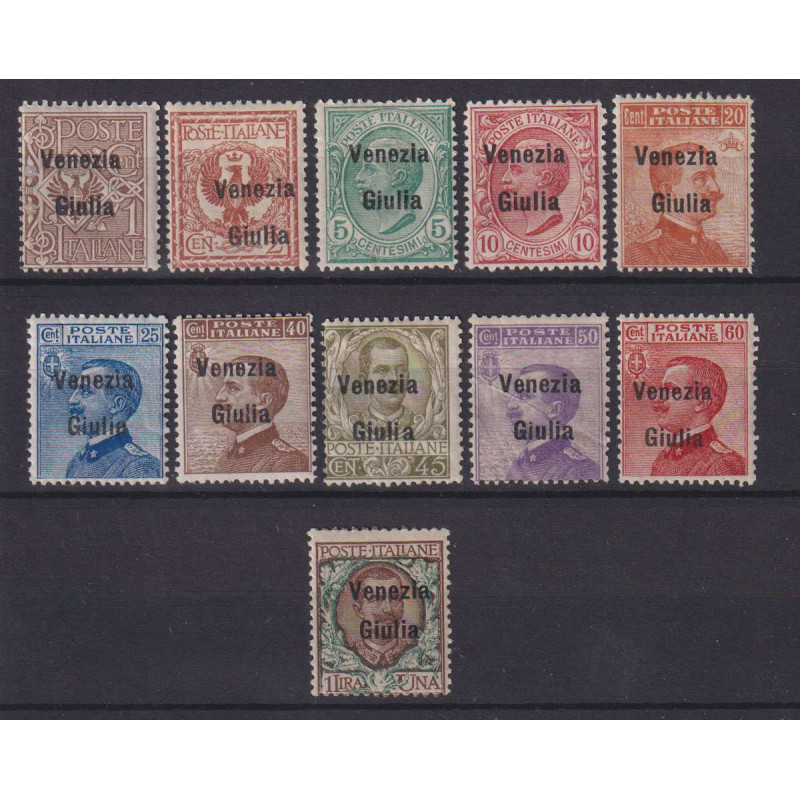OCCUPAZIONI VENEZIA GIULIA 1918-19 FRANCOBOLI D'ITALIA 11 V. MISTA ...