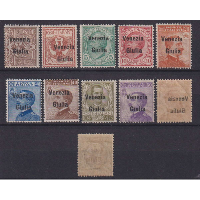 OCCUPAZIONI VENEZIA GIULIA 1918-19 FRANCOBOLI D'ITALIA 11 V. MISTA ...