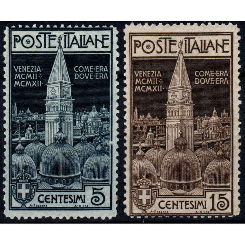 REGNO D' ITALIA 1912 CAMPANILE S. MARCO A VENEZIA G.I MNH** ( 5C DI...