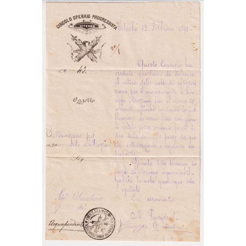 REGNO 1890 VALEVOLE PER LE STAMPE 2 C. SU 75 C. VERDE ISOLATO SU BU...