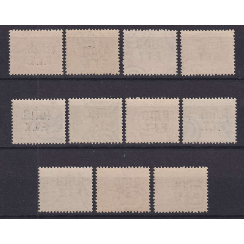 TRIESTE ZONA A 1947-49 SEGNATASSE RUOTA 11 VALORI G.I MNH** CERT.  ...