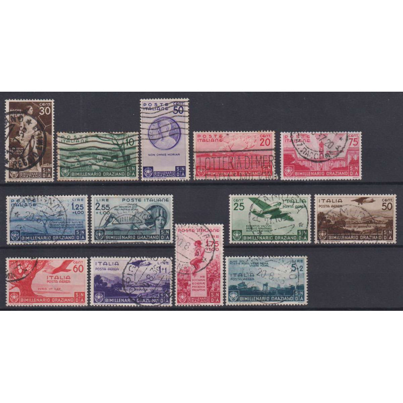 REGNO D'ITALIA 1936 ORAZIO 13 V. USATI ALCUNI ANNULLI ORIGINALI  | ...