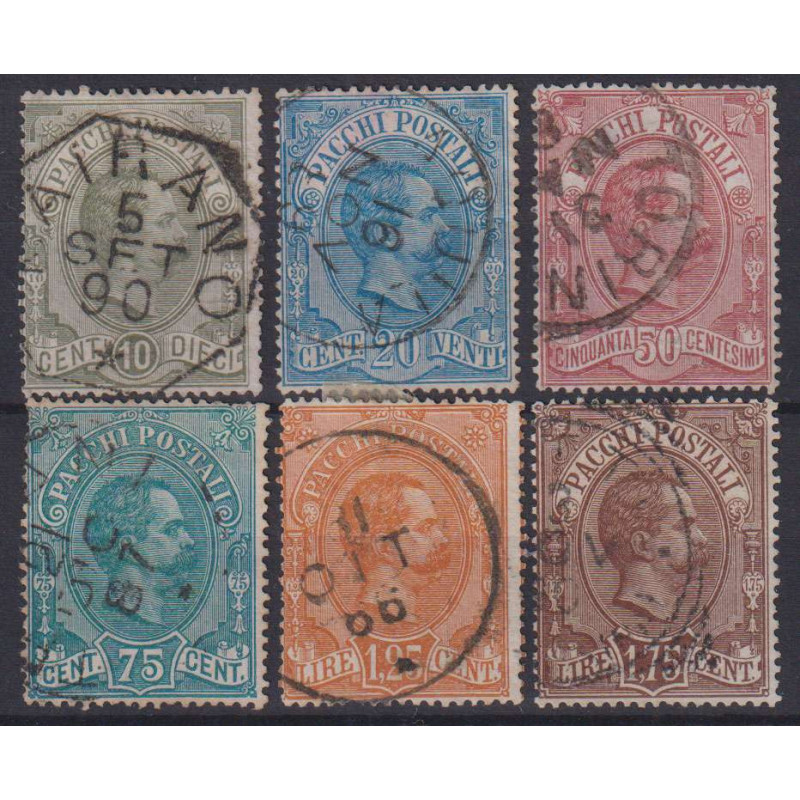 REGNO D'ITALIA 1884-86 PACCHI POSTALI UMBERTO 6 V. USATI  | Filatel...