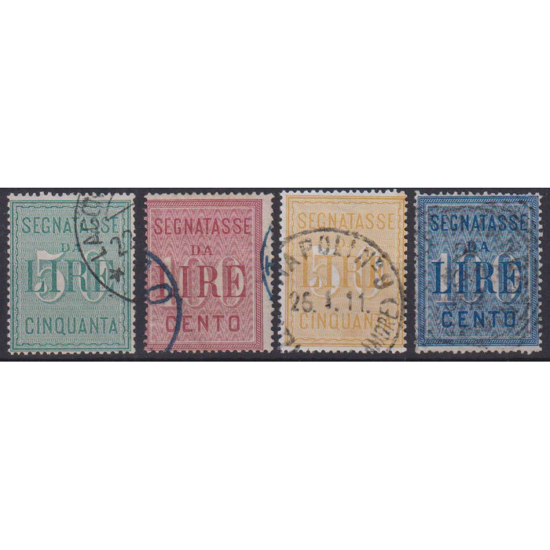 REGNO D'ITALIA 1894 E 1903 SEGNATASSE 4 V. USATI  | Filatelia Meloni