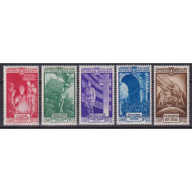 REGNO D'ITALIA 1935 MILIZIA IV 5 V. G.I MNH**  | Filatelia Meloni