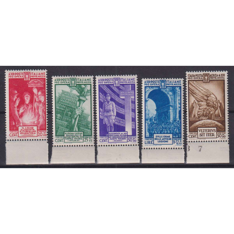 REGNO D'ITALIA 1935 MILIZIA IV 5 V. G.I MNH** BORDO FOGLIO  | Filat...