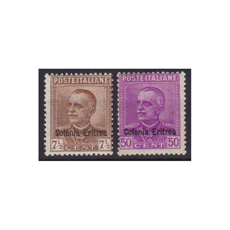 ERITREA 1928-29 PARMEGGIANI 2 VALORI N.142-143 G.I MNH**  | Filatel...