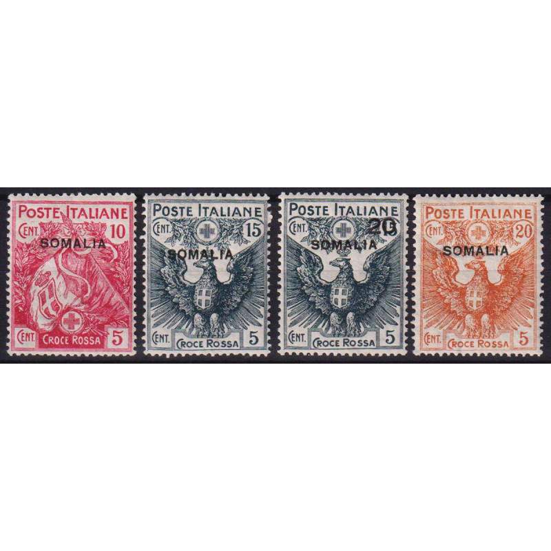 SOMALIA 1916 CROCE ROSSA 4 VALORI G.I MNH**  | Filatelia Meloni