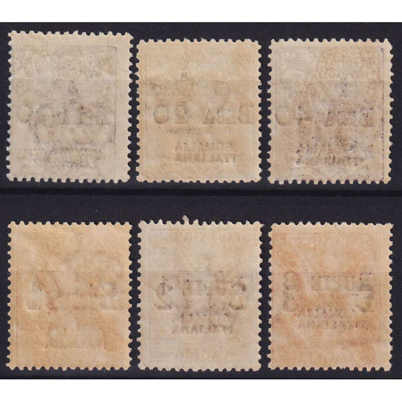 SOMALIA 1924 SEGNATASSE PER VAGLIA 6 V. N.1-6 G.I MNH**  | Filateli...