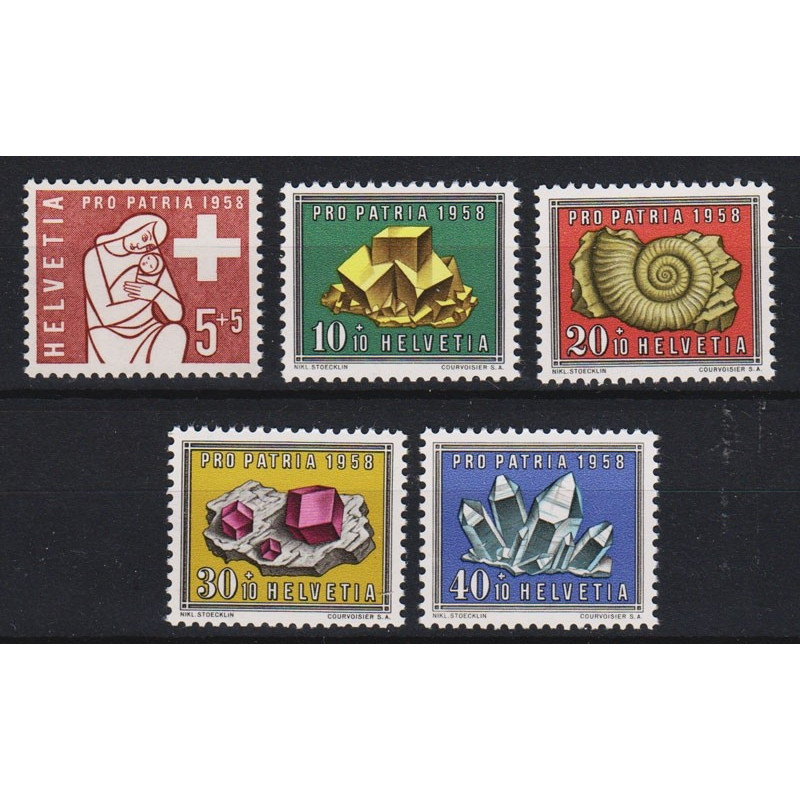 1958 SVIZZERA PRO PATRIA 5 V. G.I. (MNH)  | Filatelia Meloni